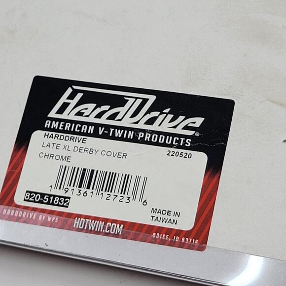 HardDrive 820-51832 Chrome Derby Cover Late XL Chrome New, sealed - Picture 6 of 7